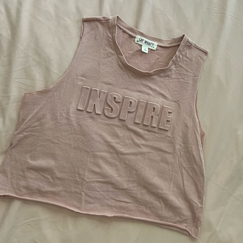 Embossed crop top L